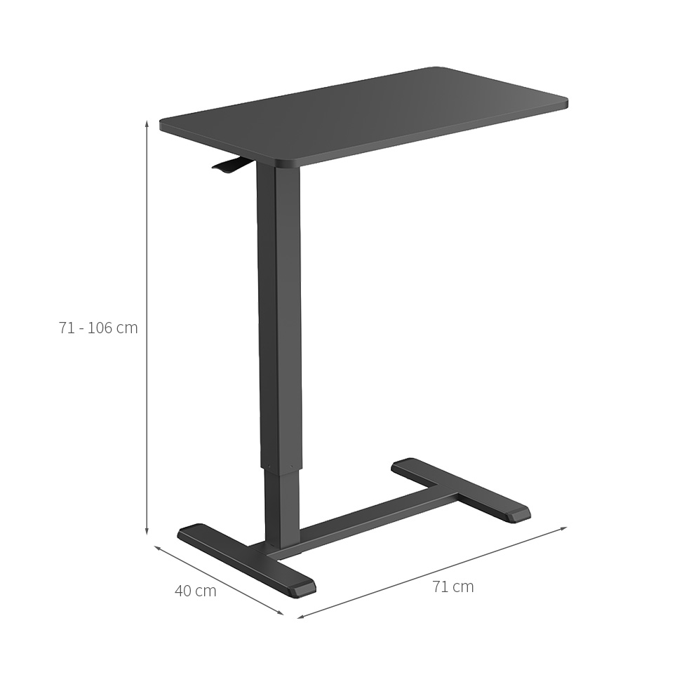 Mesa Lateral com Regulagem de Altura Link Preta