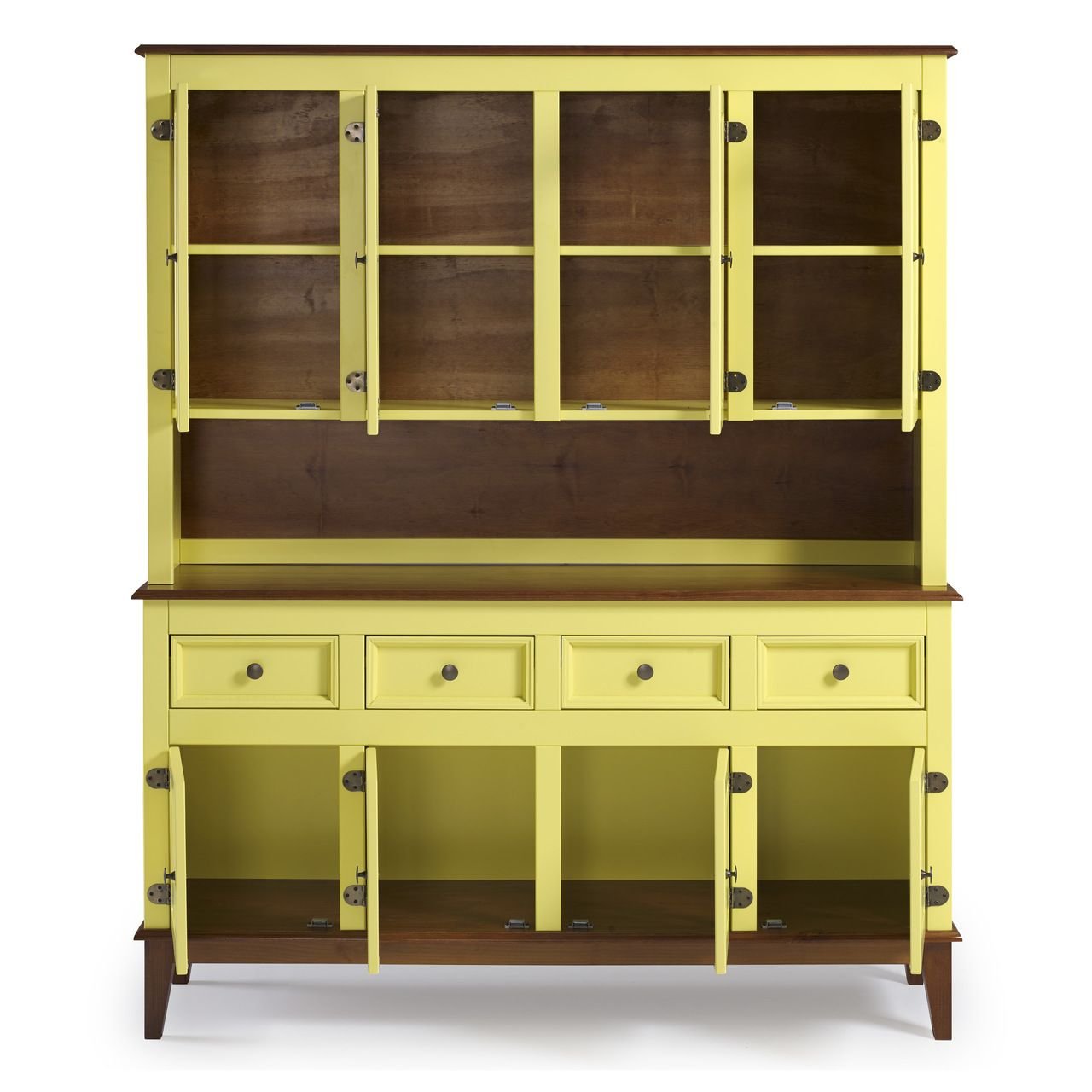 Arca e Oratório   8 Portas e 4 Gavetas - Madeira Maciça - AMARELO LEMON