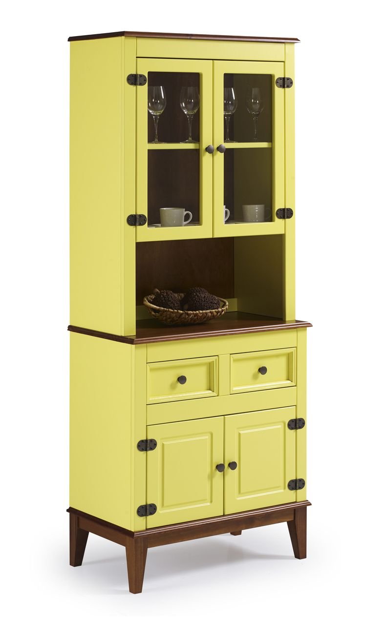 Arca e Oratório  4 Portas e 2 Gavetas - Madeira Maciça - Amarelo Lemon