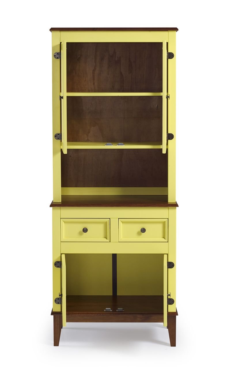 Arca e Oratório  4 Portas e 2 Gavetas - Madeira Maciça - Amarelo Lemon