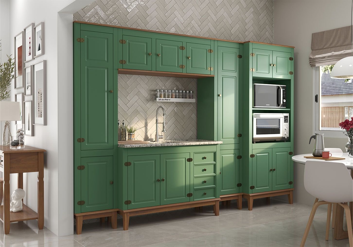 Armário Aéreo Para Cozinha - Verde