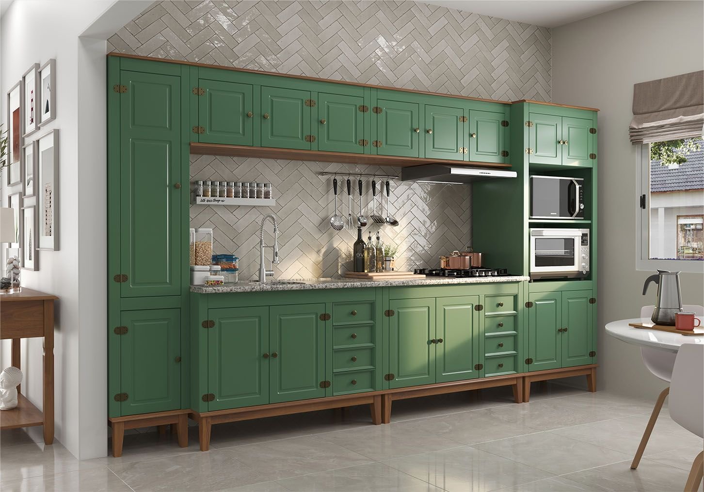 Armário Aéreo Para Cozinha - Verde