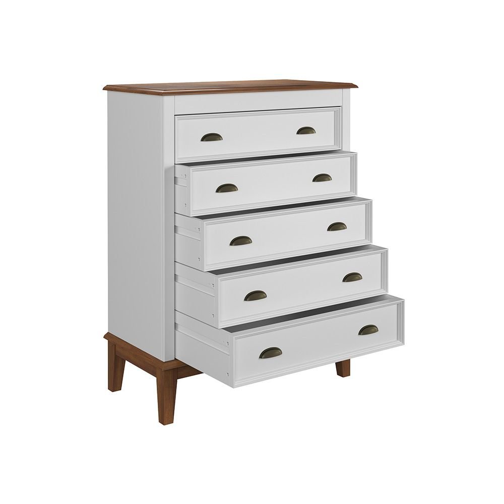 Cômoda 5 Gavetas  - Branco