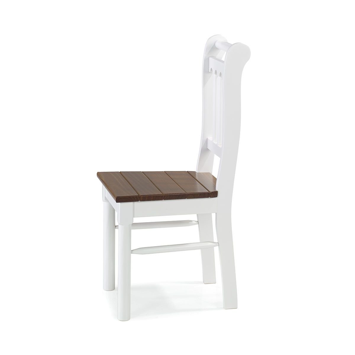 Conjunto De 2 Cadeiras de Madeira Maciça BRANCO