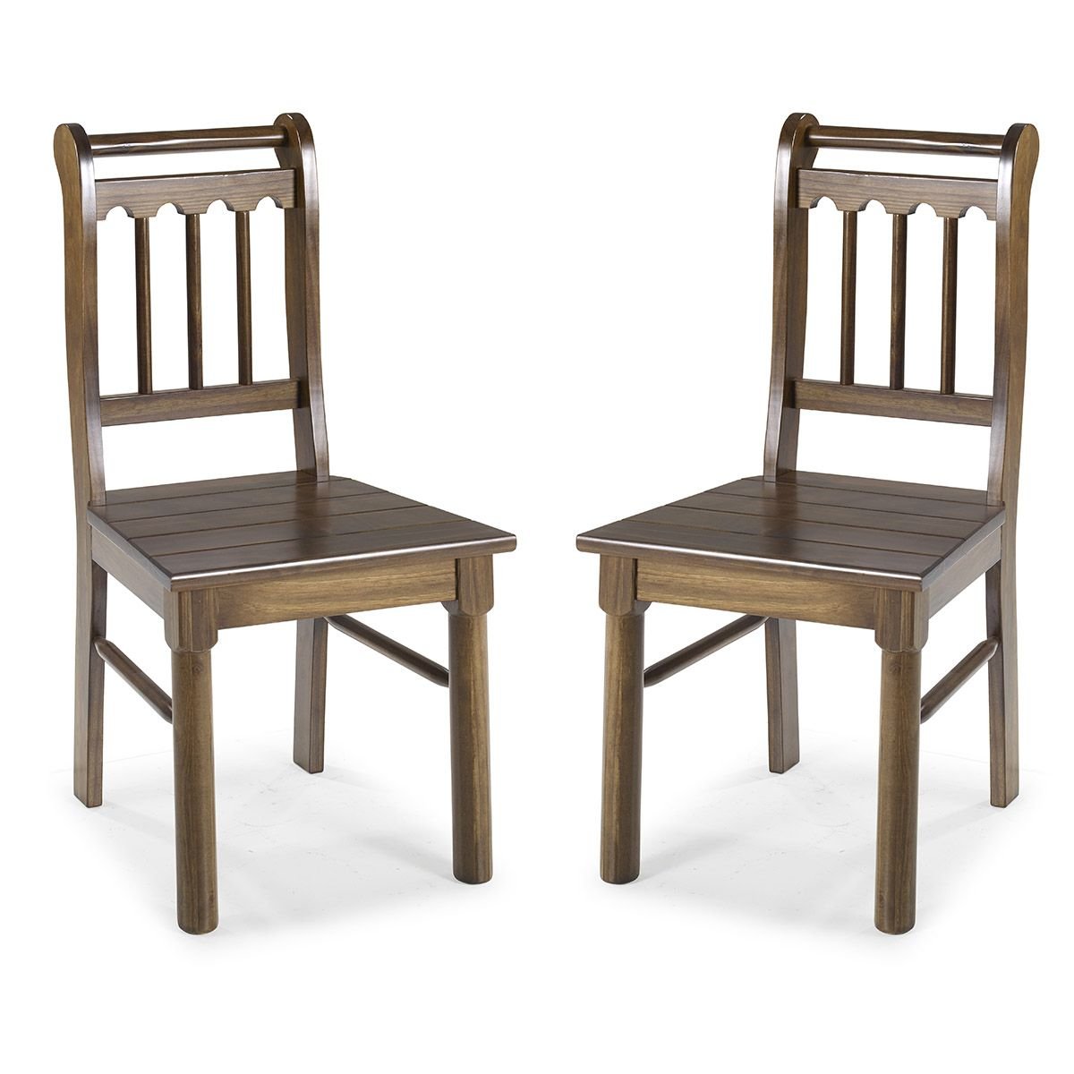 Conjunto De 2 Cadeiras de Madeira Maciça IMBUIA