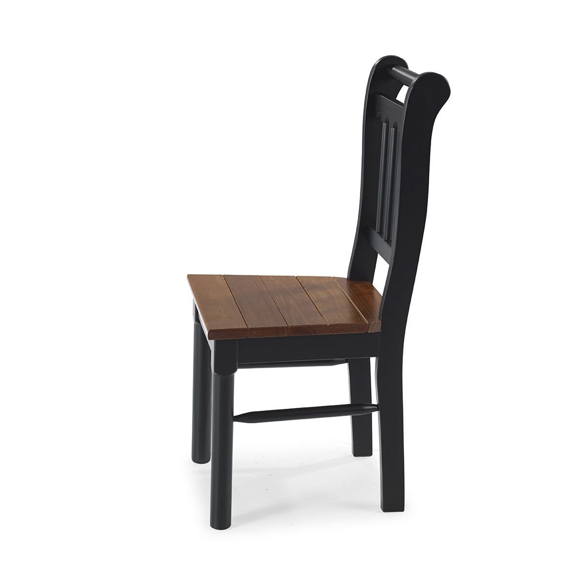 Conjunto De 2 Cadeiras de Madeira Maciça PRETO