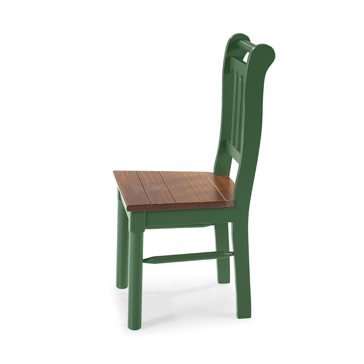 Conjunto De 2 Cadeiras de Madeira Maciça VERDE