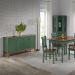 Conjunto Sala de Jantar e Cozinha Com 4 Cadeiras Madeira Maciça VERDE