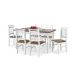 Conjunto Sala de Jantar e Cozinha Com 6 Cadeiras Madeira Maciça BRANCO