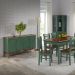 Conjunto Sala de Jantar e Cozinha Com 6 Cadeiras Madeira Maciça VERDE