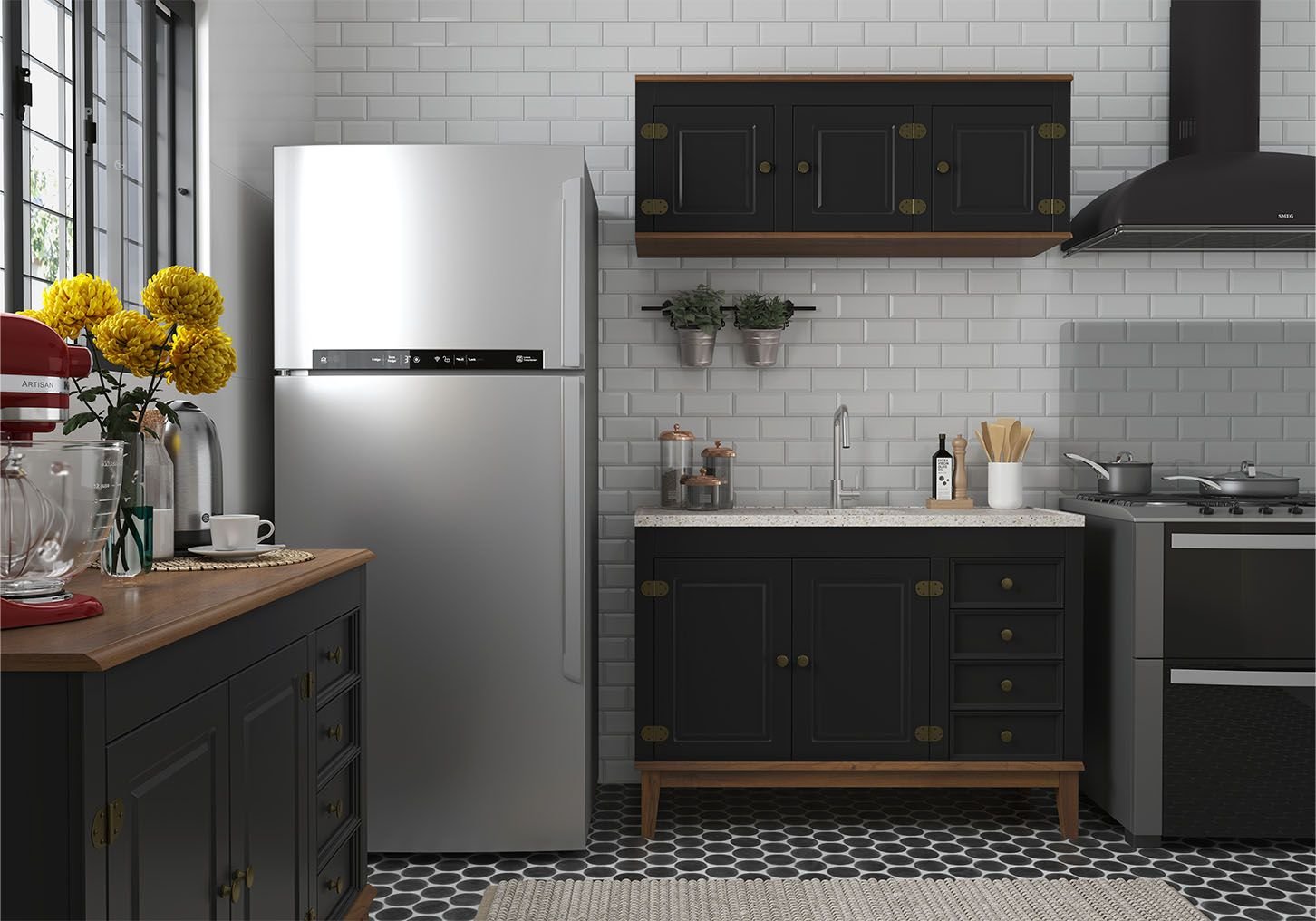 Cozinha Modulada 2 peças - Preto
