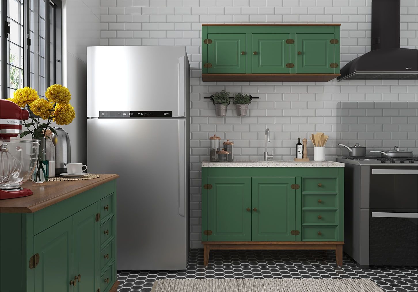 Cozinha Modulada 2 peças - Verde