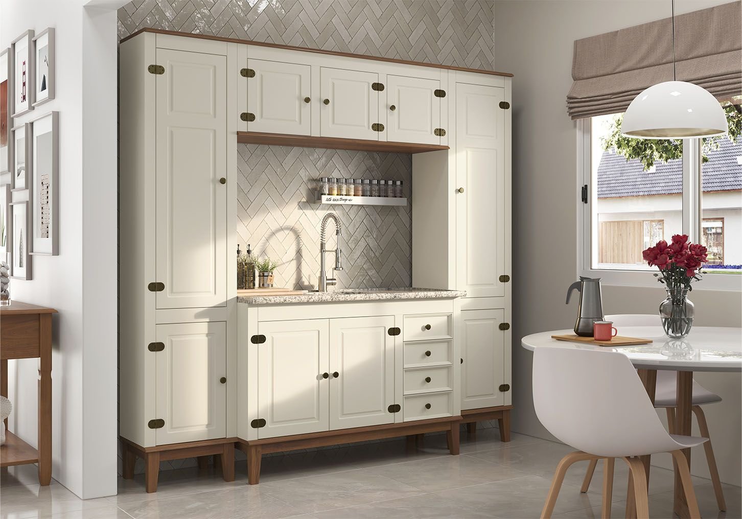 Cozinha Modulada 4 peças - Off White