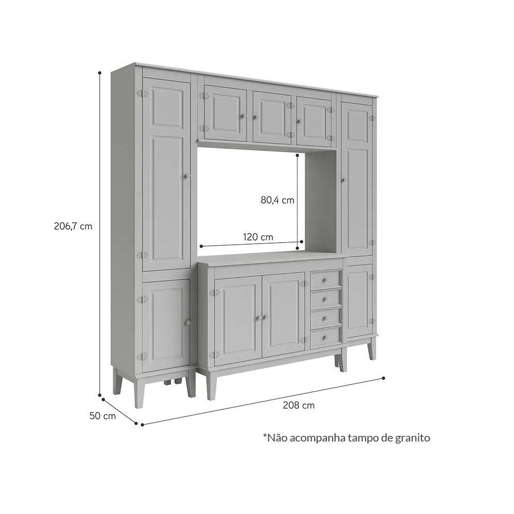Cozinha Modulada 4 peças - Preto