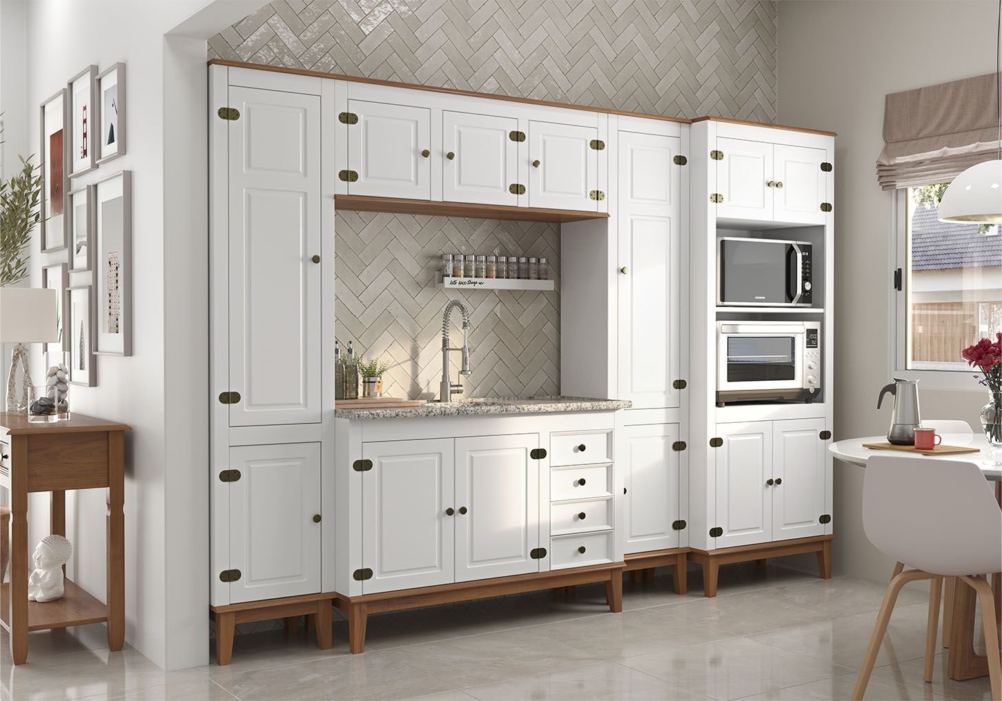 Cozinha Modulada 5 peças - Branco