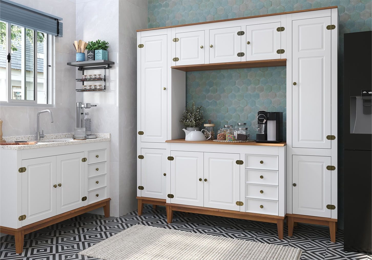 Cozinha Modulada 5 peças - Branco
