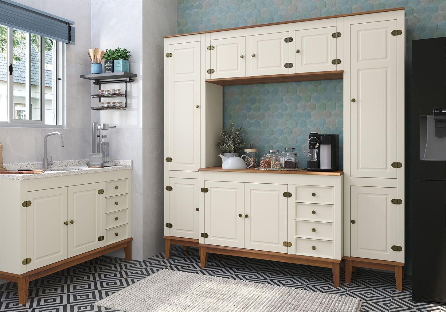 Cozinha Modulada 5 peças - Off White