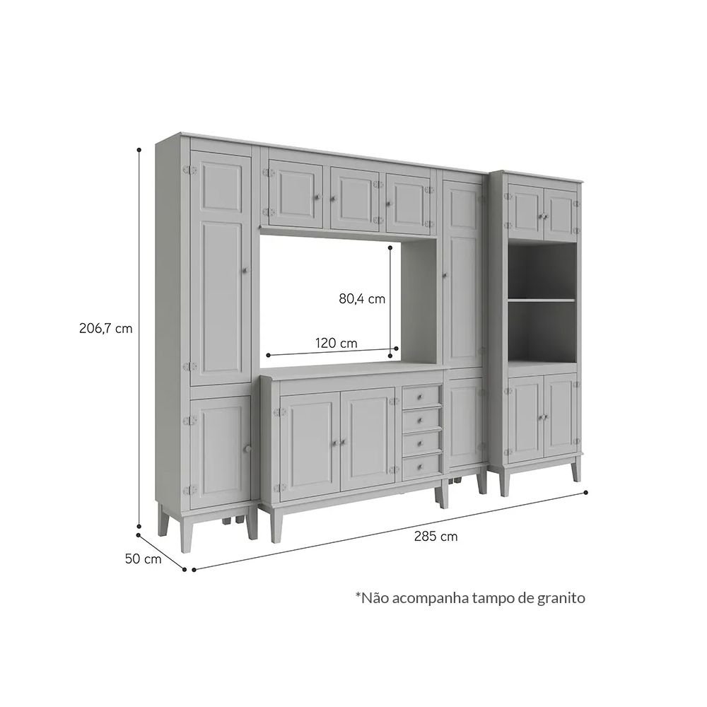 Cozinha Modulada 5 peças - Preto
