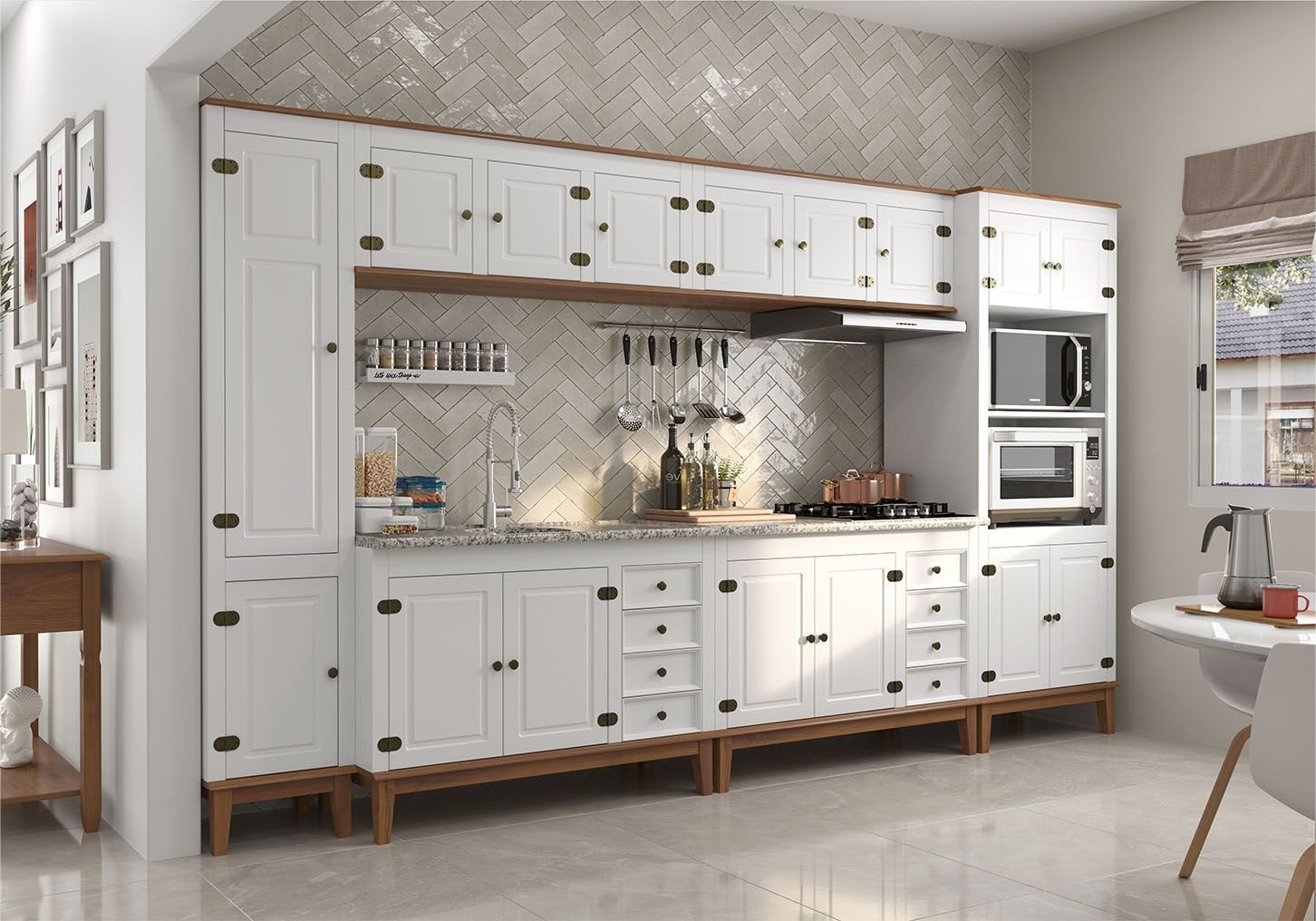 Cozinha Modulada 6 peças - Branco