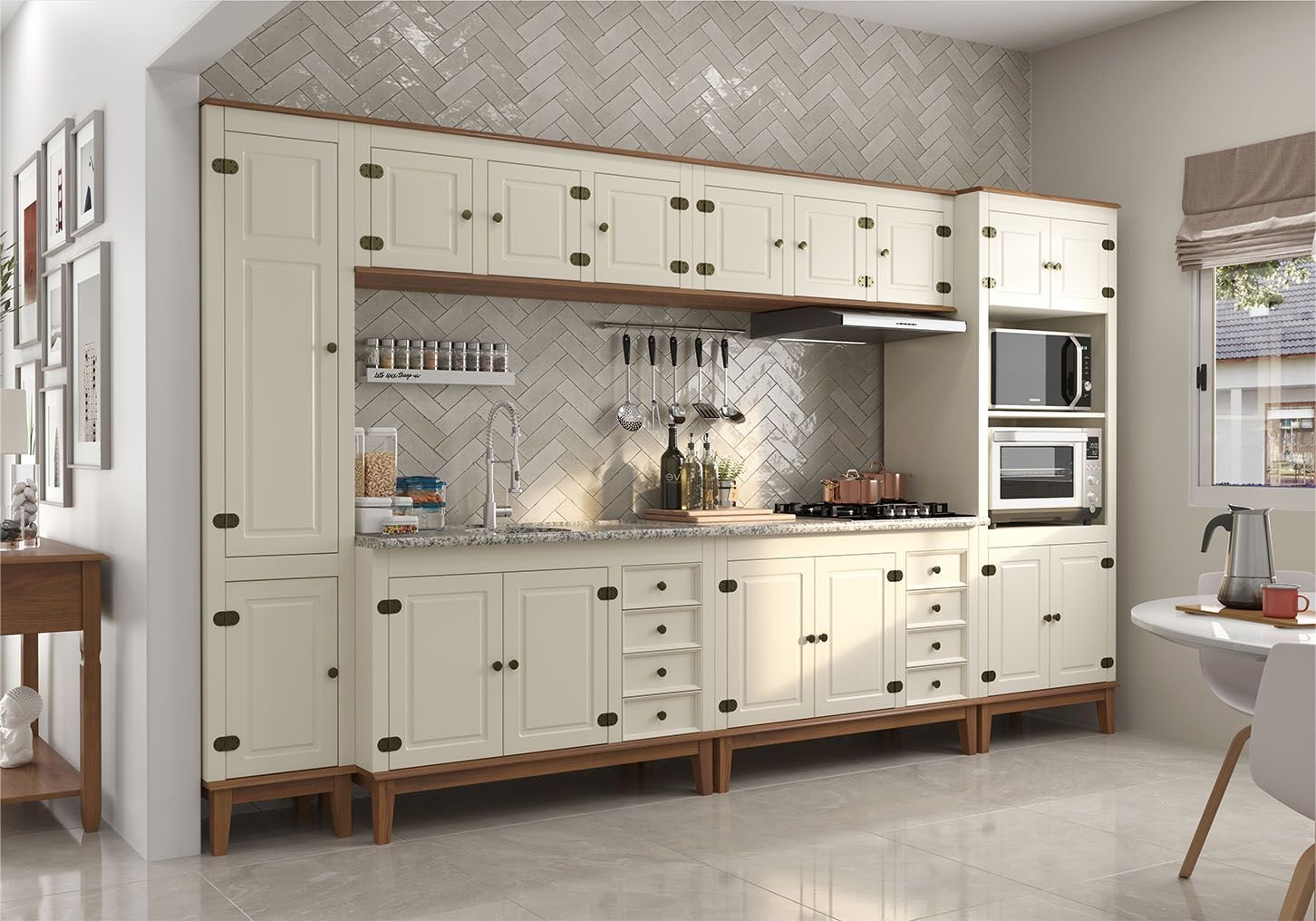 Cozinha Modulada 6 peças - Off White