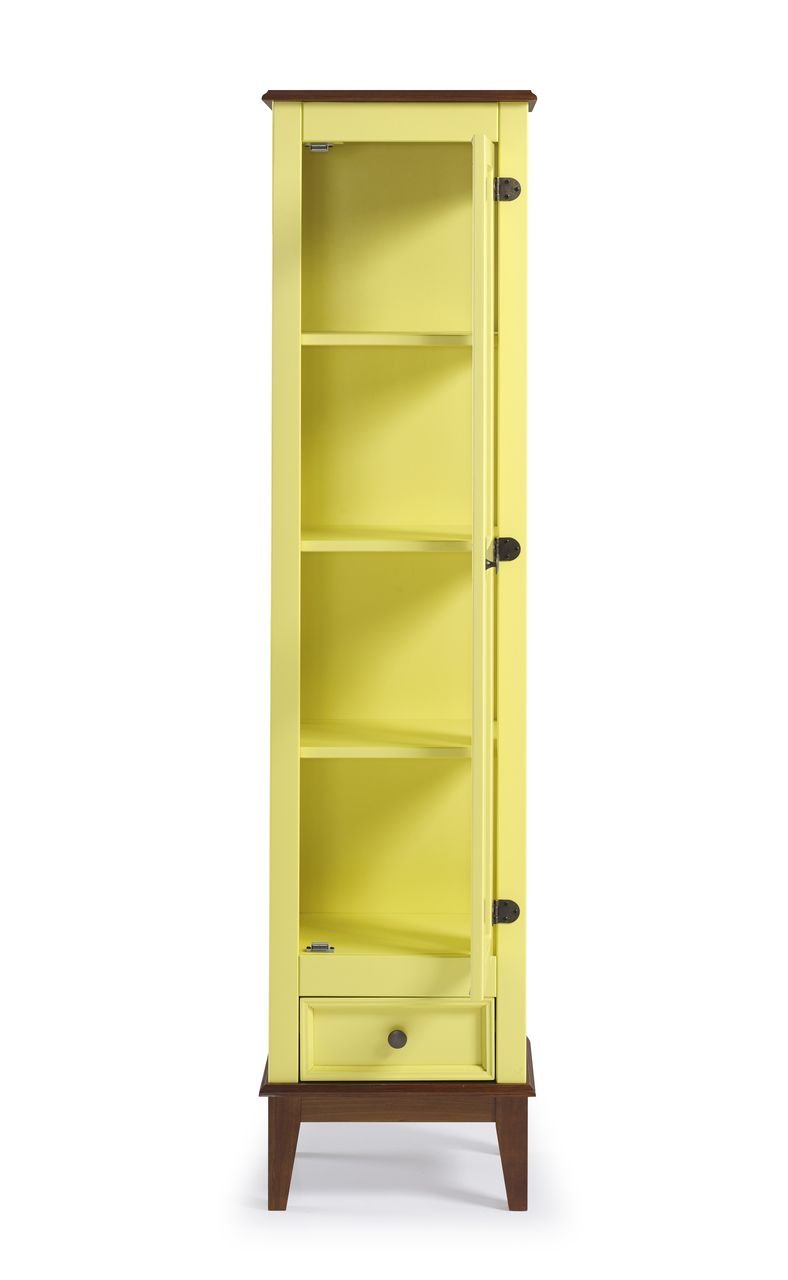 Cristaleira 1 Porta + 1 Gaveta - AMARELO LEMON