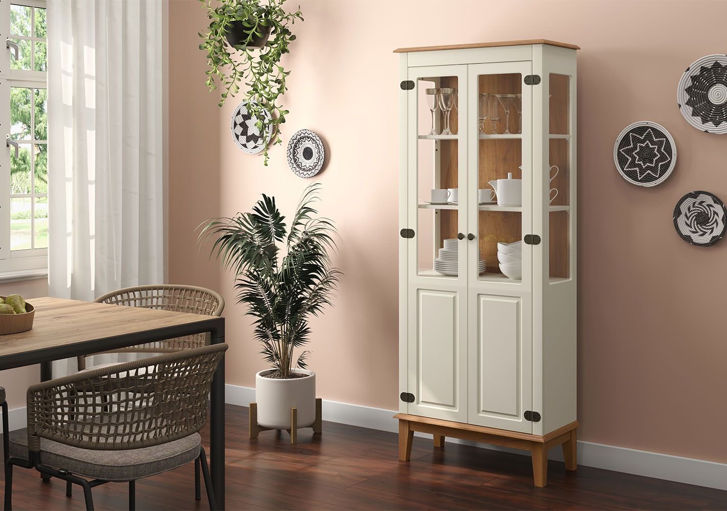 Cristaleira 2 portas - Off White