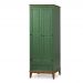 Guarda-Roupa Rústico 2 Portas e 1 Gavetas - Madeira Maciça e MDF - Verde