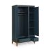 Guarda-Roupa Rústico 3 Portas e 2 Gavetas - Madeira Maciça e MDF - AZUL PETRÓLEO
