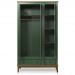 Guarda-Roupa Rústico 3 Portas e 2 Gavetas - Madeira Maciça e MDF - Verde