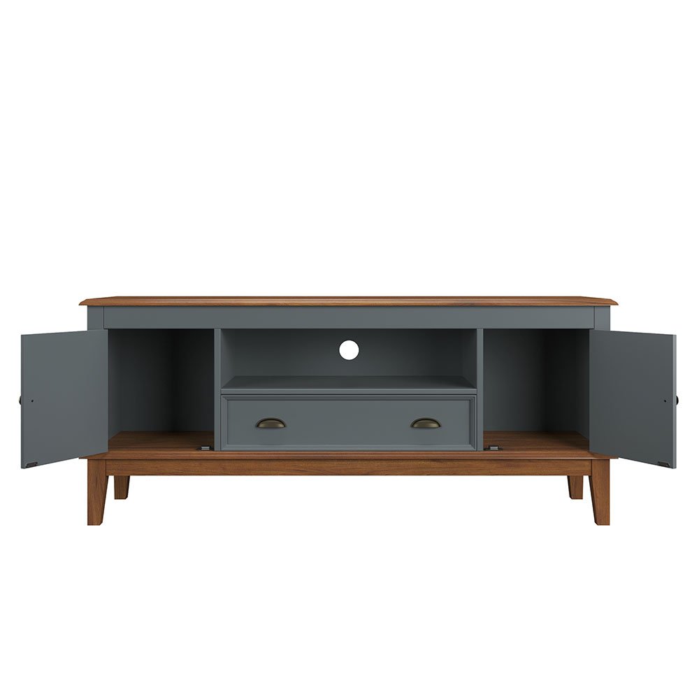 Rack 2 Portas  e 1 Gaveta- Cinza