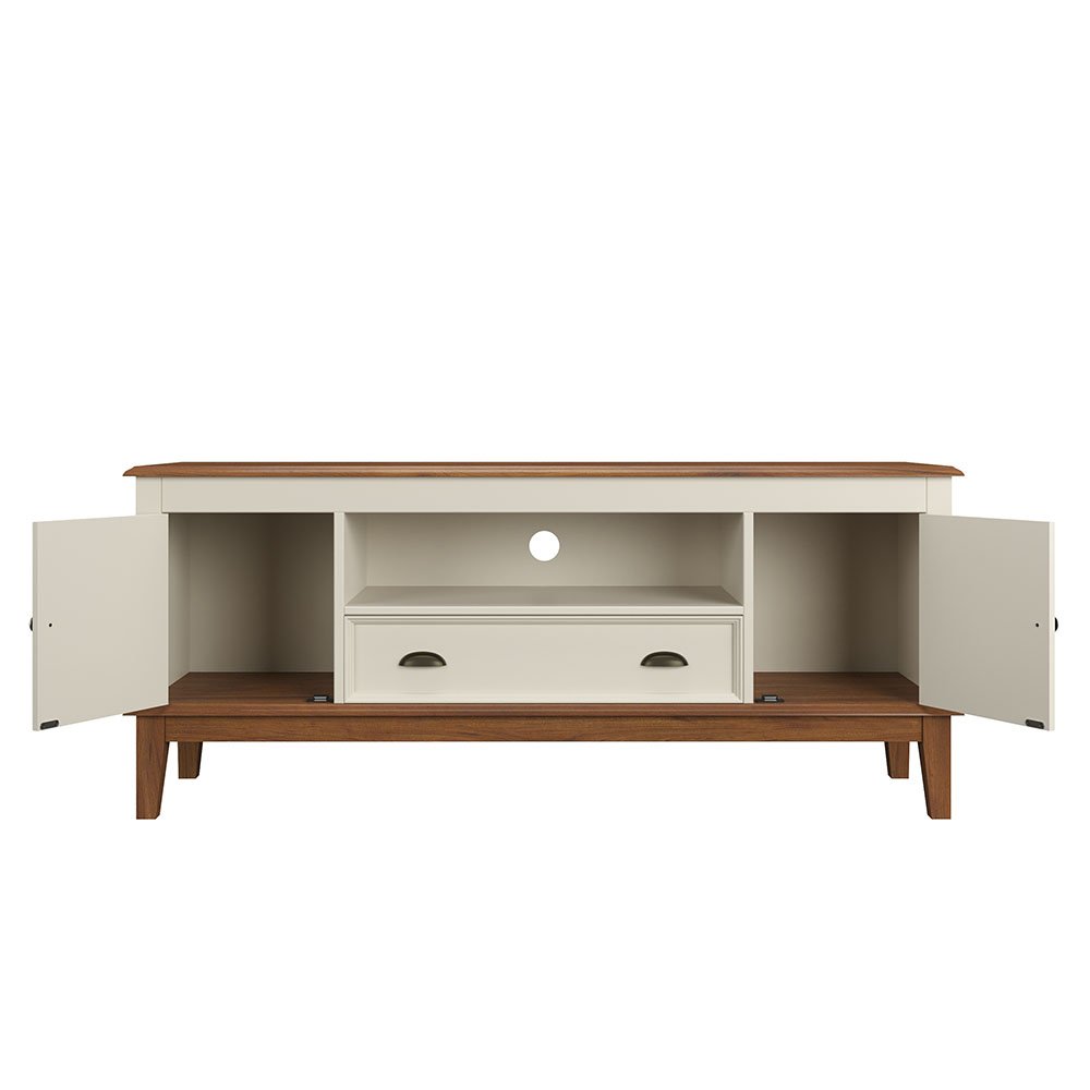Rack 2 Portas  e 1 Gaveta- OFF WHITE