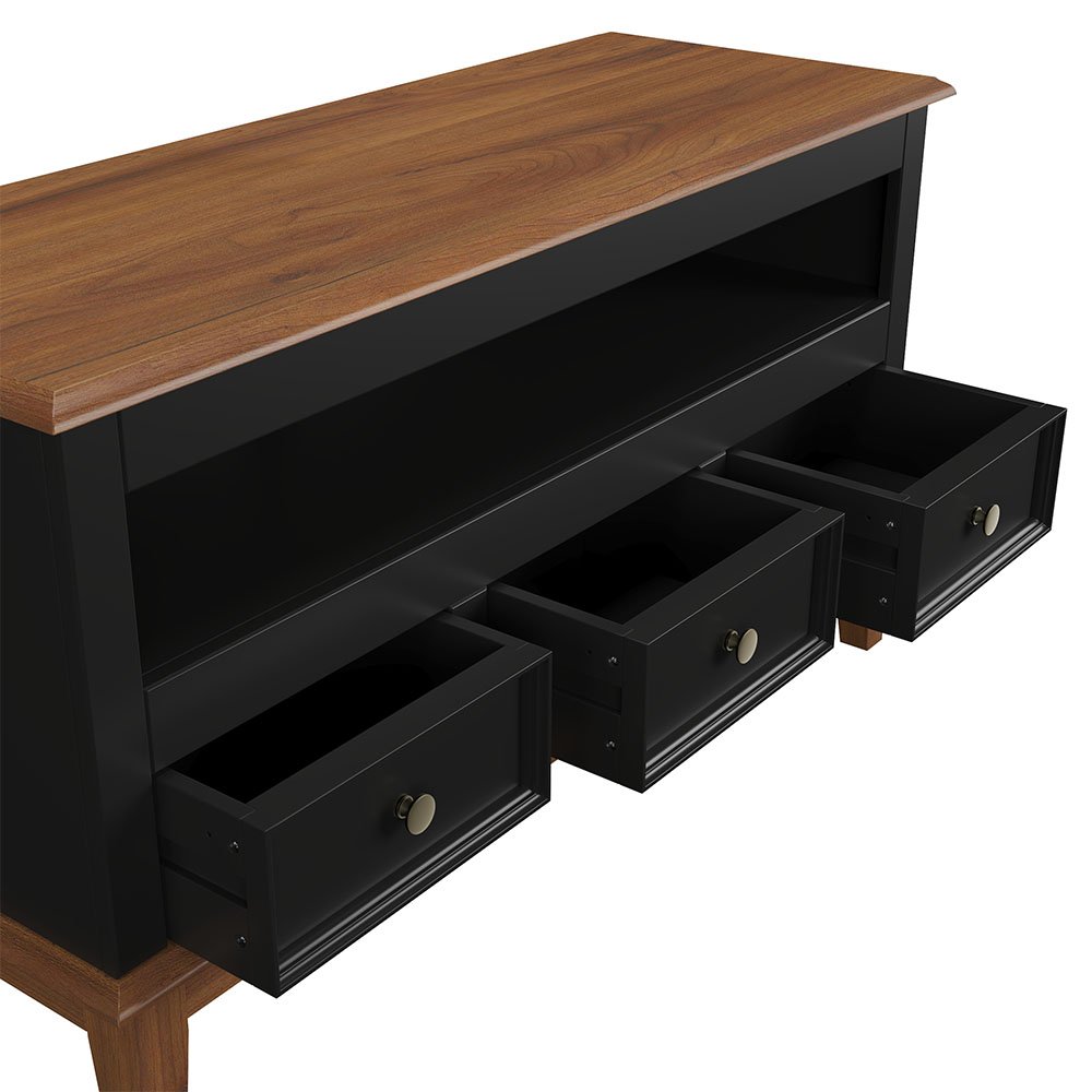 Rack 3 Gavetas - Preto