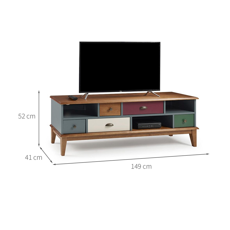 Rack 5 Gavetas Cinza Color