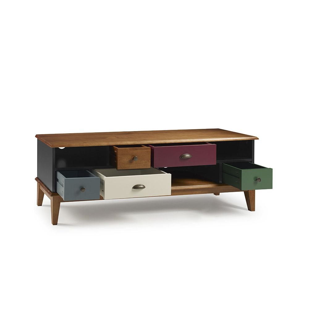 Rack 5 Gavetas Preto Color