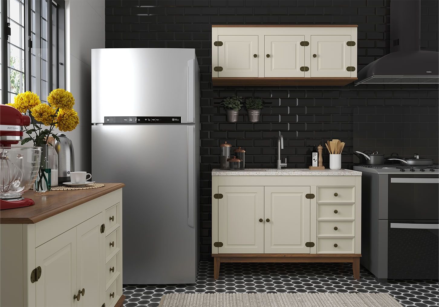 Torre Quente Forno e Microondas Off White