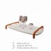 Bandeja Barcelona Decorativa Branco com Detalhes em Metal Cobre
