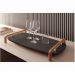 Bandeja Barcelona Decorativa Preto com Detalhes em Metal Bronze