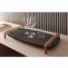 Bandeja Barcelona Decorativa Preto com Detalhes em Metal Cobre