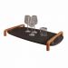 Bandeja Barcelona Decorativa Preto com Detalhes em Metal Dourado