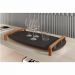 Bandeja Barcelona Decorativa Preto com Detalhes em Metal Dourado