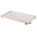 Bandeja Espelhada Gala MDF Laminado Ártico Pés em Metal Cobre