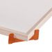 Bandeja Espelhada Gala MDF Laminado Ártico Pés em Metal Cobre