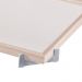 Bandeja Espelhada Gala MDF Laminado Ártico Pés em Metal Cromado