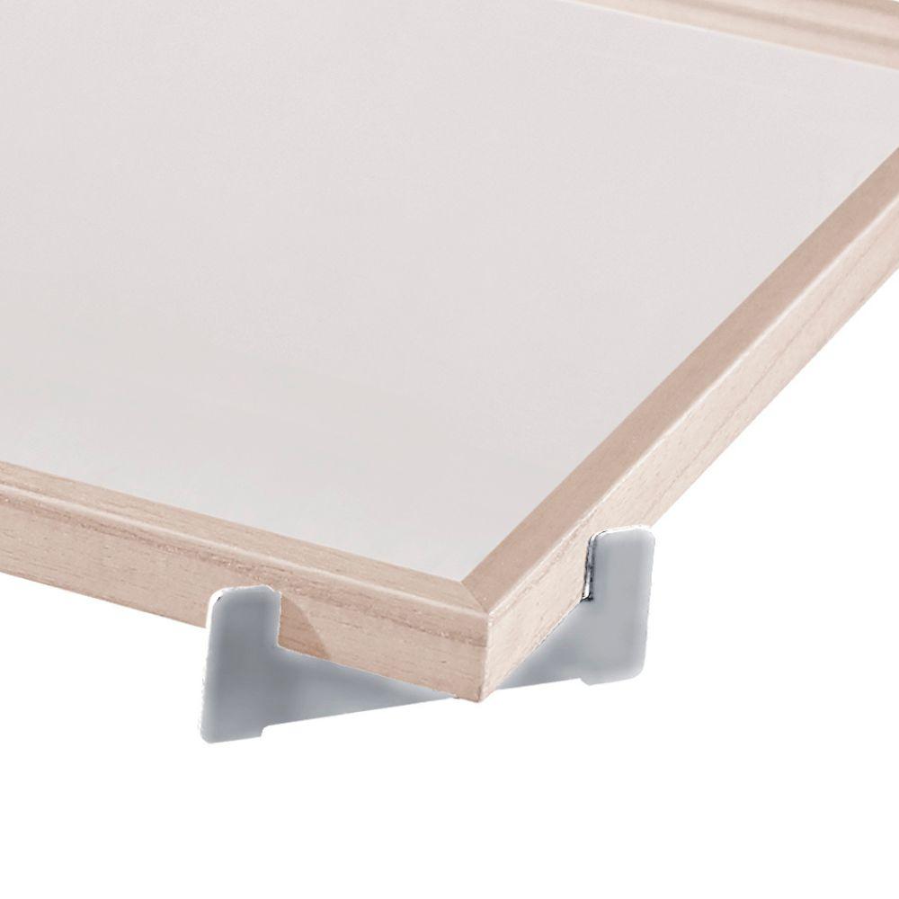 Bandeja Espelhada Gala MDF Laminado Ártico Pés em Metal Cromado