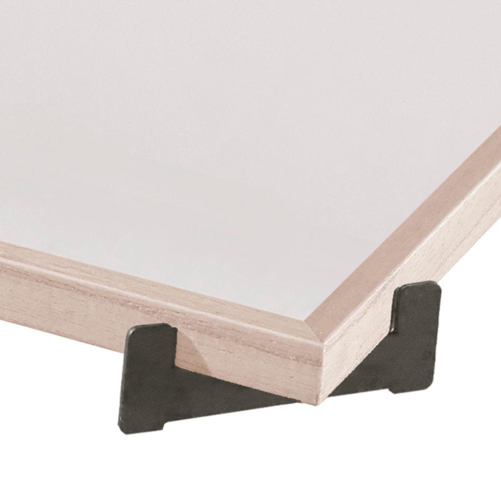 Bandeja Espelhada Gala MDF Laminado Ártico Pés em Metal Grafite