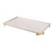 Bandeja Espelhada Gala MDF Laminado Ártico Pés em Metal Ouro