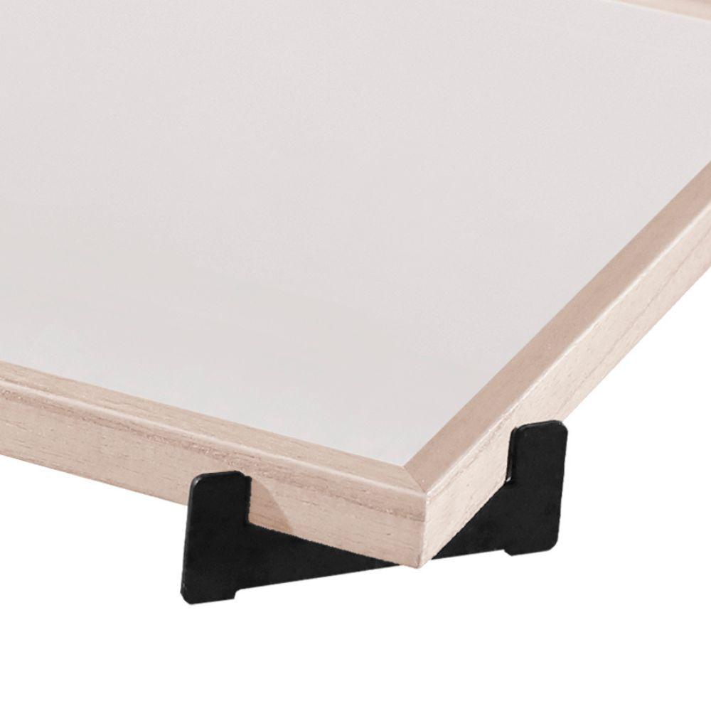 Bandeja Espelhada Gala MDF Laminado Ártico Pés em Metal Preto