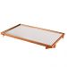 Bandeja Espelhada Gala MDF Laminado Castanho Pés em Metal Cobre