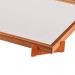 Bandeja Espelhada Gala MDF Laminado Castanho Pés em Metal Cobre