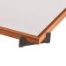 Bandeja Espelhada Gala MDF Laminado Castanho Pés em Metal Grafite